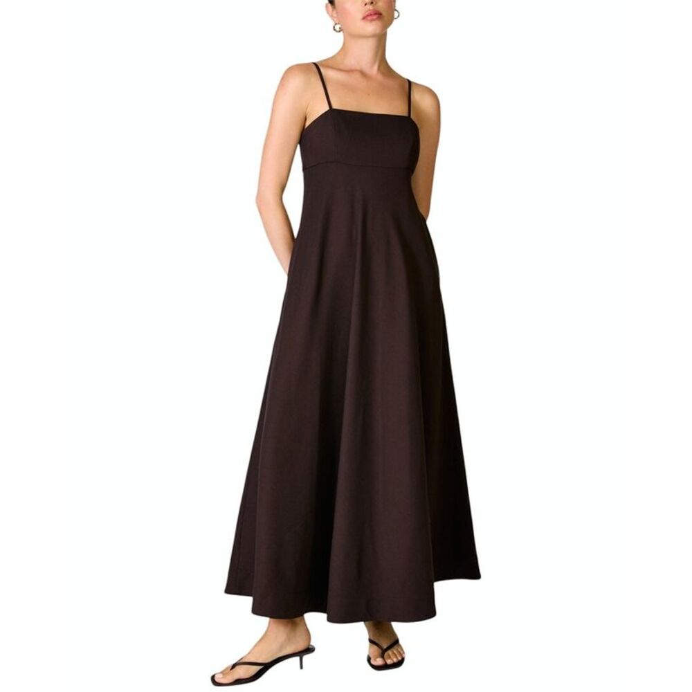 Line & Dot Womens Hansen Fit & Flare Dress, Brown